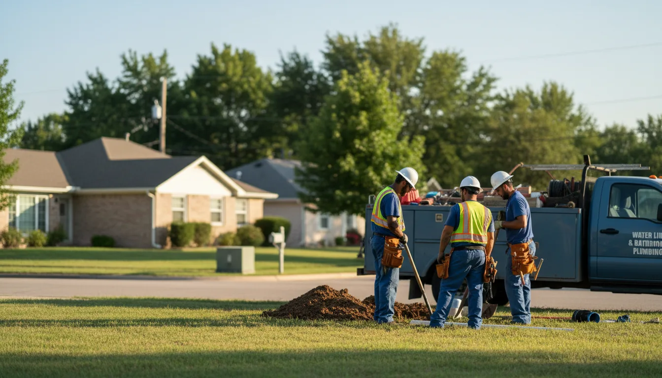 Residential water line and bathroom plumbing service in Colfax, NC